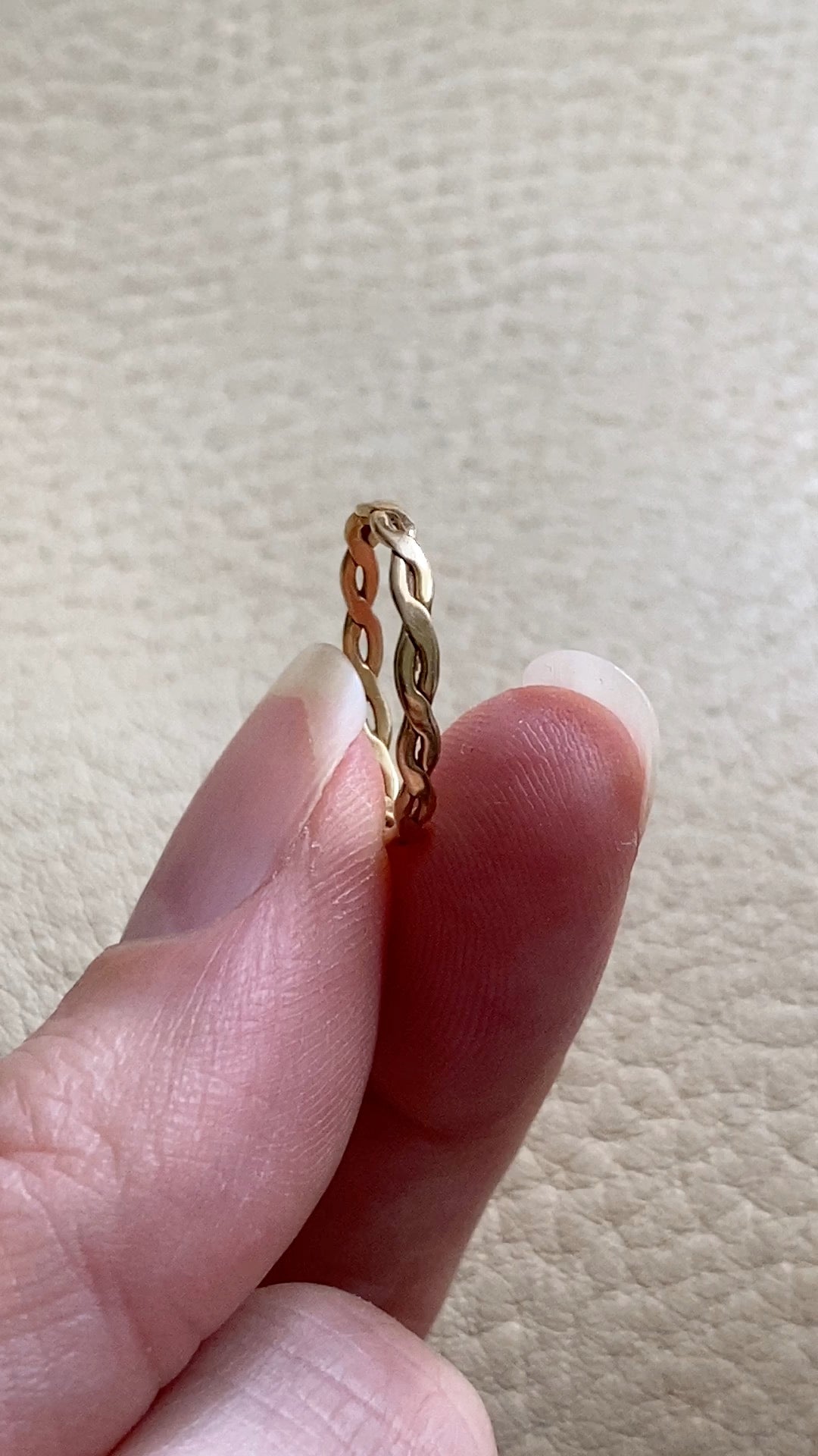 Linked love sale ring rose gold