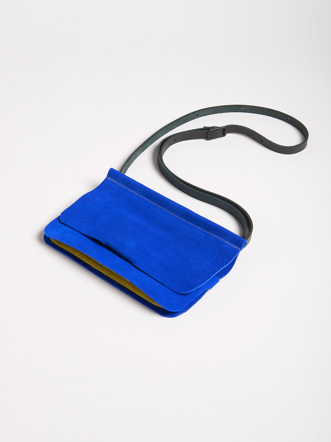 Blue suede 2024 crossbody bag