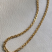 WEIGHTY!! 18k Gold Chunky Biker Chain Necklace - By Classic Italian Maker Balestra - 20 inch length