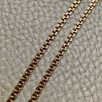 Double Link Necklace with Watch Chain Dog clip in 18k gold - 18 inch length