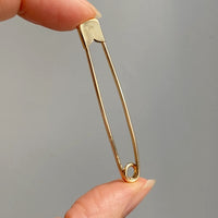 Vintage 14k gold safety pin brooch or chain extender