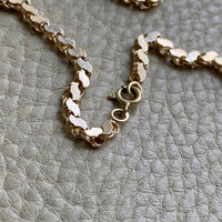 Mirrored double link chain necklace in 14k gold - Excellent 32” long length!