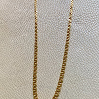 1964 Vintage Graduated Width Double Link Necklace in 18k Yellow Gold - 18 inch length