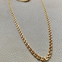 1964 Vintage Graduated Width Double Link Necklace in 18k Yellow Gold - 18 inch length