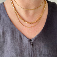 A Classic! - Balestra Italian vintage - 18k gold Long curb chain necklace - 31.3 inch length