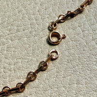 Swedish Vintage 18k gold Chain Necklace - Alternating Long and Round Links - 19.5 inch length