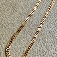 1923-1965 Swedish Vintage 18k Gold Pressed Curb Link Necklace - 18 inch length