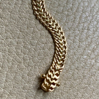 Italian Classic UnoAErre Herringbone Link Bracelet in 18k gold - 7.25 inch length