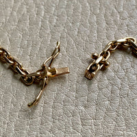 Vintage Danish Chunky Biker Link Chain Necklace in 14k Gold - 20 Inch length