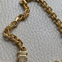 WEIGHTY!! 18k Gold Chunky Biker Chain Necklace - By Classic Italian Maker Balestra - 20 inch length