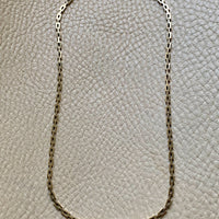 Sleek! Vintage Danish 14k Gold Link Necklace - 16.25 inch length