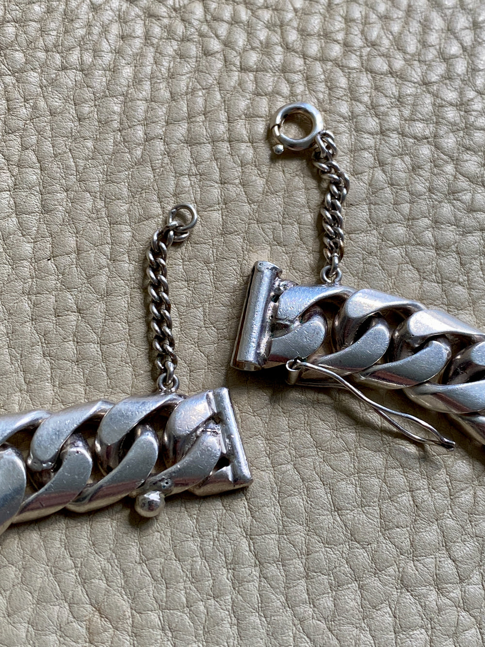 CHUNKY!! Sterling Silver Curb Chain Necklace - 15.75 inch length