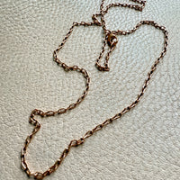 18k Gold Balestra Skinny Biker Link Chain Necklace - 22.75 inch length