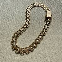 1960 Vintage Flat Lay Star Chain Bracelet in 18k Solid Gold - 7.25 inch length