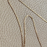 Long Skinny Vintage 18k gold Virola Link Necklace - 23.75 inch length