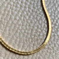 Vintage Omega Link Necklace in 18k Gold- Made in Trissino Italy, 1960s/1970s era - 16.5 inch length