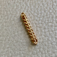 1915 Antique Chain Link Brooch Pin 18k Gold - 1.25 inch length