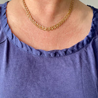 1977 Very Special Graduated Double Link Necklace in 18k gold - 17 inch length