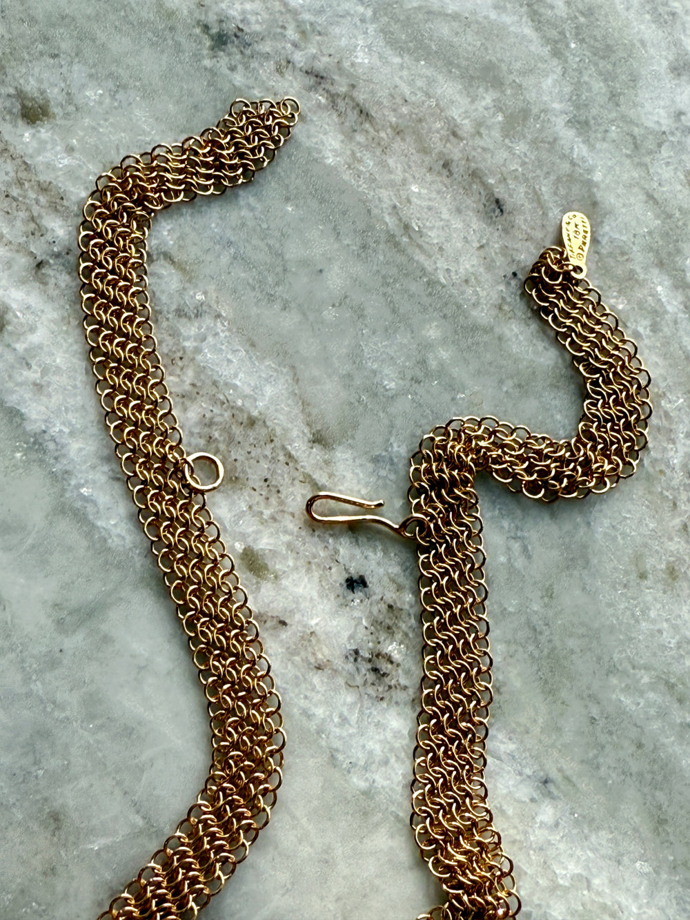 Tiffany and Co. 18k Gold Mesh Necklace by Elsa Peretti - 21 inch length approximately