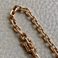 Swedish vintage 18k gold biker link bracelet 4.4mm width - 7.5 inch length