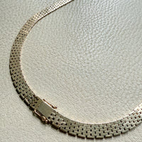 STUNNING! 14k Gold Cleopatra Link Necklace - Vintage Danish Signed - 20.4 inch length