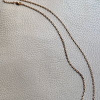 18k Gold Balestra Skinny Biker Link Chain Necklace - 22.75 inch length