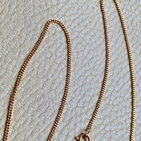 Swedish Vintage Curb Chain Necklace in 18k Gold - 19.8 inch length