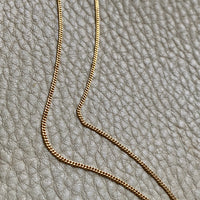 Vintage 18k gold curb link necklace - 20 inch length