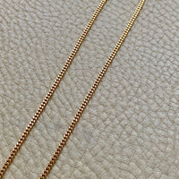 Vintage Classic 18k gold curb link necklace - 20 inch length