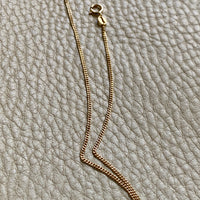 Vintage 18k gold curb link necklace - 20 inch length