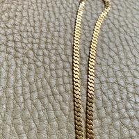 1929 Swedish Vintage Pressed Curb Link 18k Gold Necklace - 17 inch length