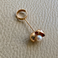 1968 Vintage 14k gold pearl pendant by Olli Auvinen for Westerback