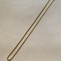 Antique Round Link Tubular Mesh Necklace - Solid 18k gold - 18 inch length