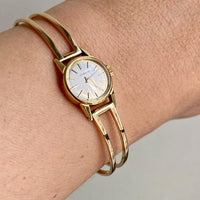 Vintage Ladies Gubelin Watch in 18k gold with bracelet band by Rey Urban 1960 - Size 6.25 inch