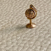 18k Gold Vintage Articulated Globe - Charm or Pendant