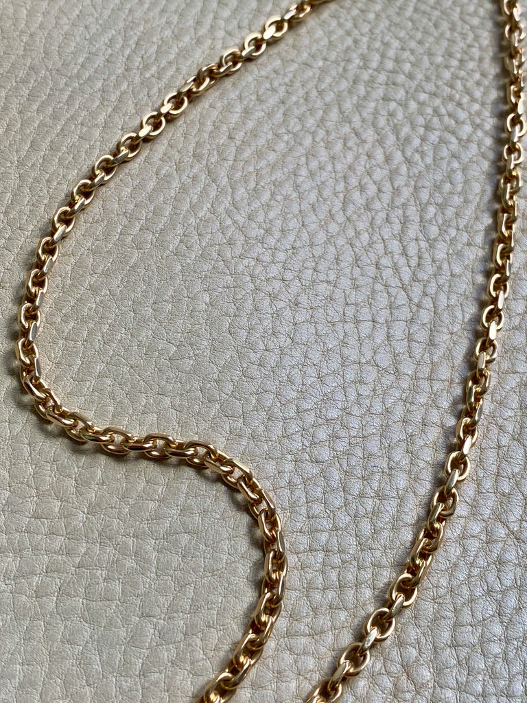 Excellent! Biker Link Chain in 14k Gold - Danish Vintage by Jannik Lilleriis Andersen - 20 inch length