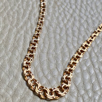 1964 Swedish 18k Gold necklace - Graduated double link chain necklace - 17.5 inch length