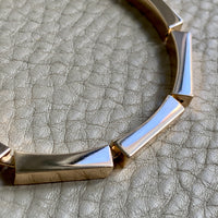 MAGNIFICENT!! 1970 - 9 sided Geometric Link Bracelet in 18k Yellow Gold by Forsman & Gardfors - 7.5 inch length