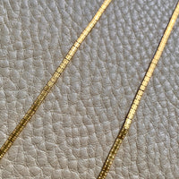 Vintage Omega Link Necklace in 18k Gold- Made in Trissino Italy, 1960s/1970s era - 16.5 inch length