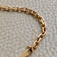 Swedish vintage 18k gold biker link bracelet 4.4mm width - 7.5 inch length