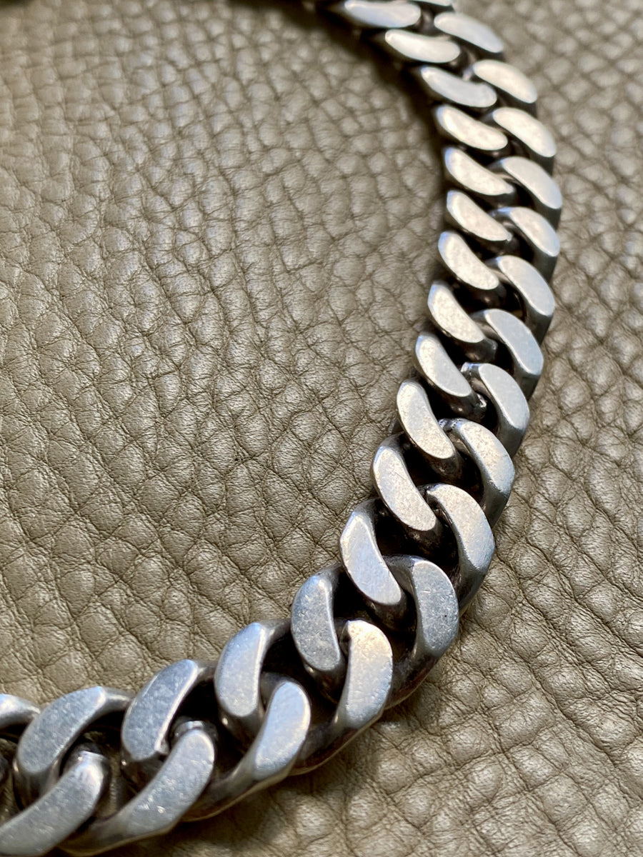 CHUNKY!! Sterling Silver Curb Chain Necklace - 15.75 inch length