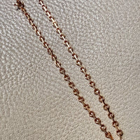 Swedish Vintage 18k gold Chain Necklace - Alternating Long and Round Links - 19.5 inch length