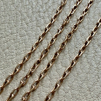 18k Gold Balestra Skinny Biker Link Chain Necklace - 22.75 inch length