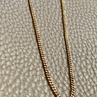 Vintage Swedish 18k gold curb link necklace - 16.25 inch length