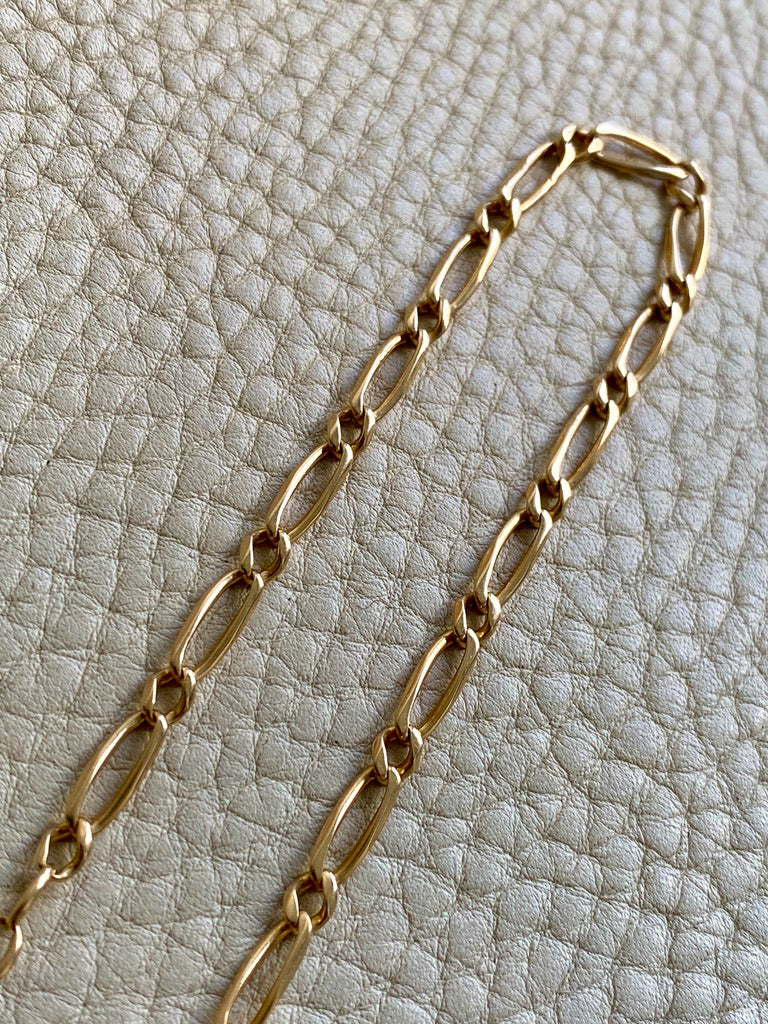 Antique Watch Chain Necklace in 18k gold - 17.75 inch length