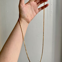 Mirrored double link chain necklace in 14k gold - Excellent 32” long length!