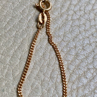 Swedish Vintage Curb Chain Necklace in 18k Gold - 19.8 inch length