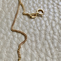 Vintage 18k gold curb link necklace - 20 inch length