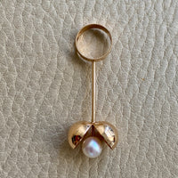 1968 Vintage 14k gold pearl pendant by Olli Auvinen for Westerback