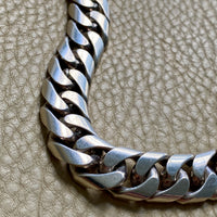 CHUNKY!! Sterling Silver Curb Chain Necklace - 15.75 inch length